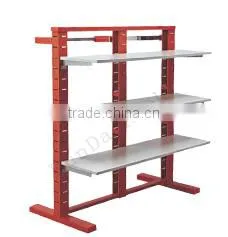 wooden clothes and shoes display rack/Wooden double side shoe rack