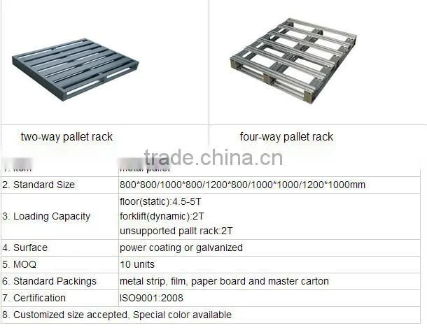 metal pallet racks Customizable Warehouse Steel Pallet metal pallets industrial storage racks