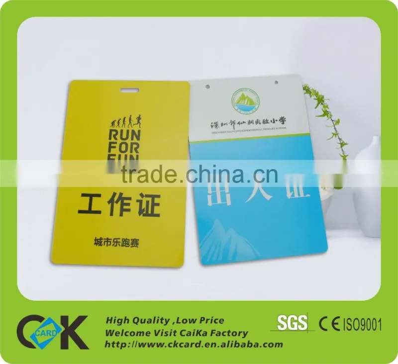Eco-friendly plastic!Printing employee card sample from gold manufacture