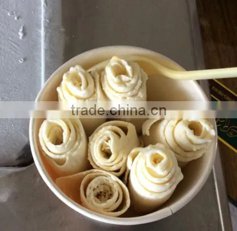 Fried ice cream cart with fried ice cream machine for sale