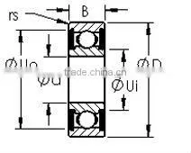 Axial groove bearing 6316-2RS