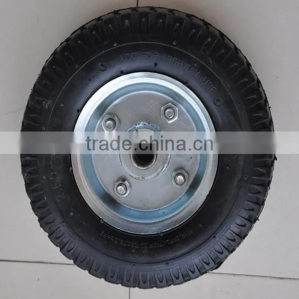 2.50-4 small rubber wheel/ trolley wheel/pneumatic wheel