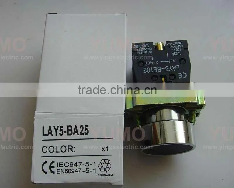 Push Button plastic bezel pushbutton switchLAY5-BA25