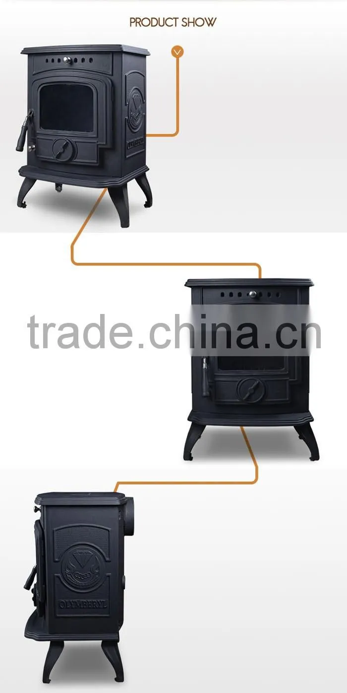5KW small model Indoor wood burning stove/ fireplace with enamel product