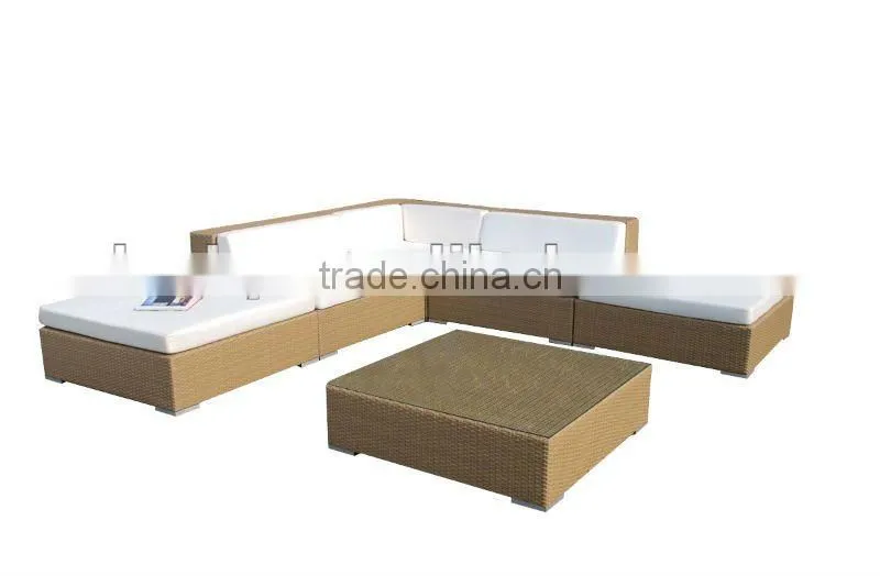 Rattan garden sofa