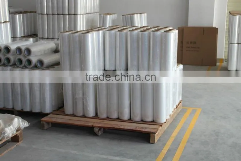 guaranteed quality!!! PE stretch wrap film roll/LLDPE stretch film for packing/ LLDPE PALLET WRAPPING FILM