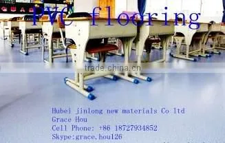 Hot sale indoor household plastic PVC flooring