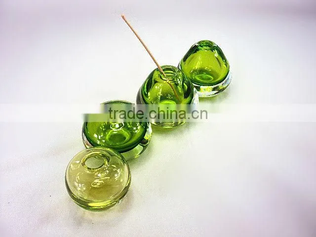 wholesale turquoise aroma reed diffuser bottle; lady diamond shape hand blown glass perfume bottles
