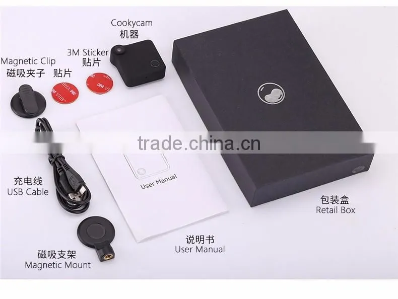 New Arrival C1 Smart Cam 720P Battery Powered Wearable WIFI Wireless Hidden IP Camera