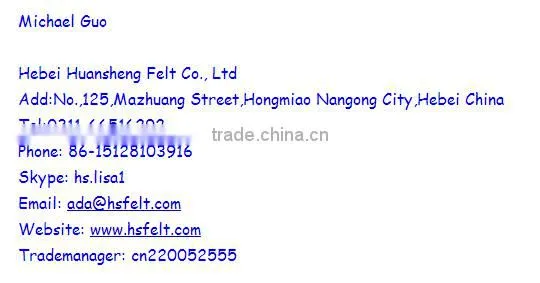Wool Felt Product Polyester Felt Fabric