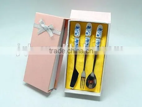 porcelain handle flatware set stainless steel cutlery set