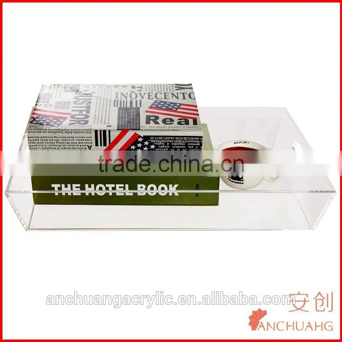 Clear Acrylic Tray with Insert Slot for Custom Photo or Paper - Lucite - Includes Guide and Video Training