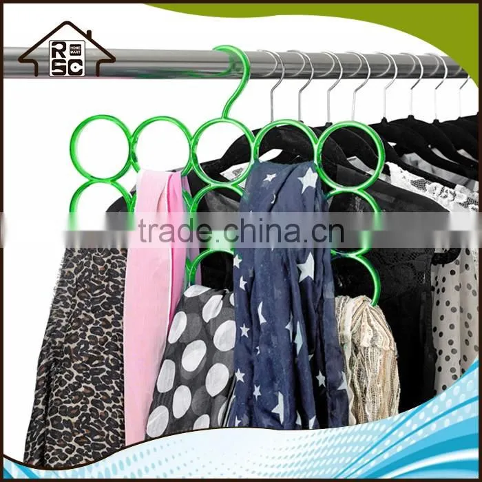 NBRSC Shipment in time Plastic Scarf Hanger 15 Holes Scarf Organizer Belt Hook Silk Tower Rack