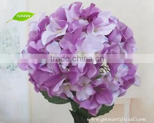 GNW FLW1508-9 Artificial Silk Fabric Flower Wall Upholstery Panel for recording studio decoration