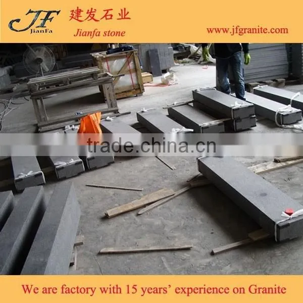 Flamed G684 Black Basalt Granite Kerbstone & Curbstone
