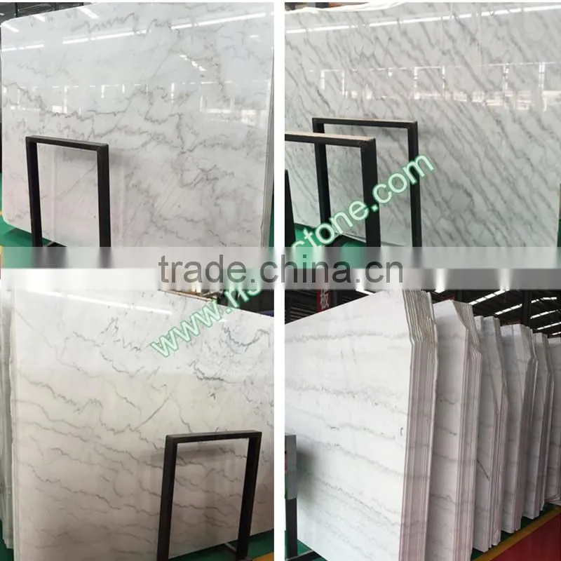 Good quality China Carrara grey white marble cut to size