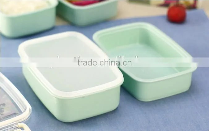 Clear Divided Food Container Bento Lunch Box 4-Compartment Airtight Storage Lid,hot new product for 2015,plastic lunch Bento box