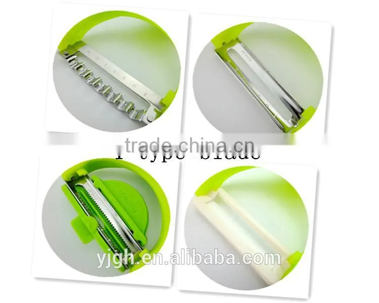 Promotion gift patent owner flat blade potato peeler in apple green