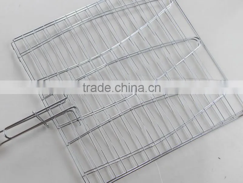 Outdoor Barbecue Wooden Handle Grill Net