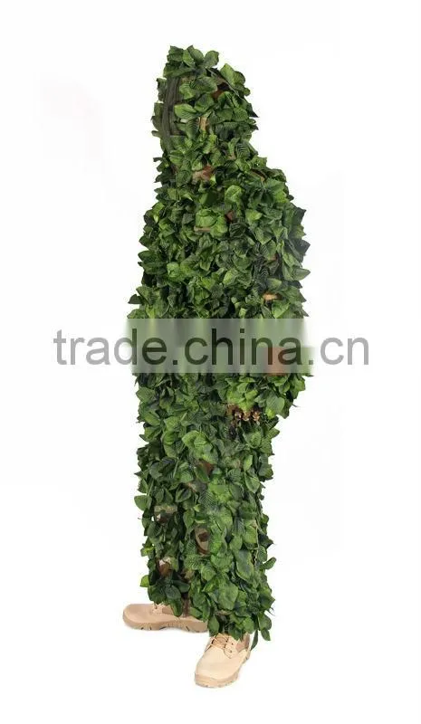 Clothes with leaf Camouflage pattern fatigues Ghillie suit