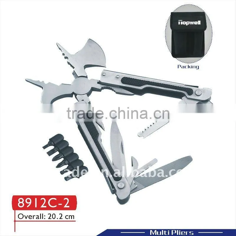 Promotion hardware mini multi function pocket hand tool hammers with axe 8912C