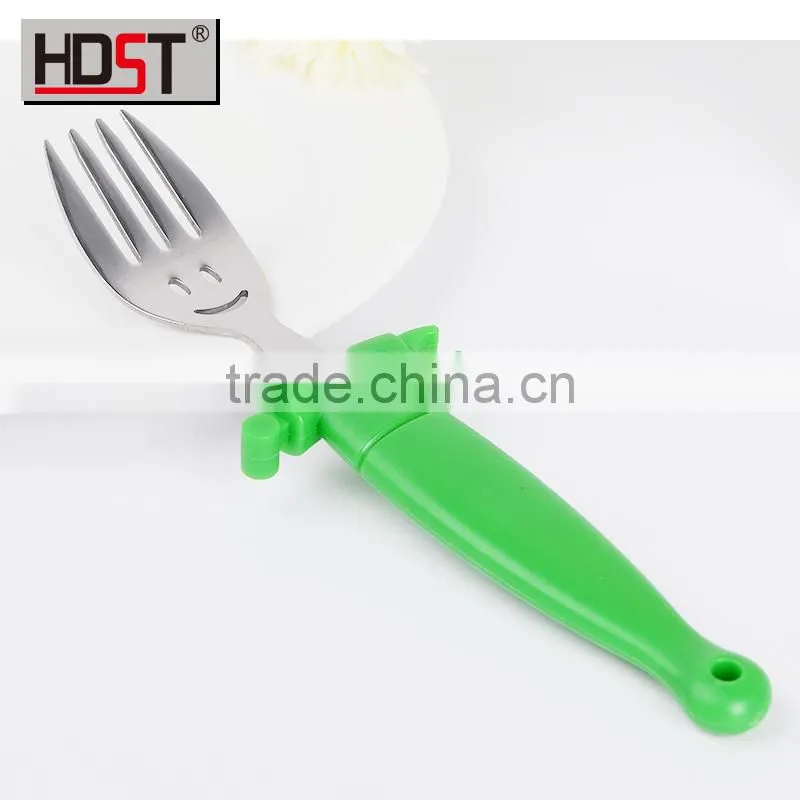 4 kinds of color plastic handle creation design cutlery;holiday gift