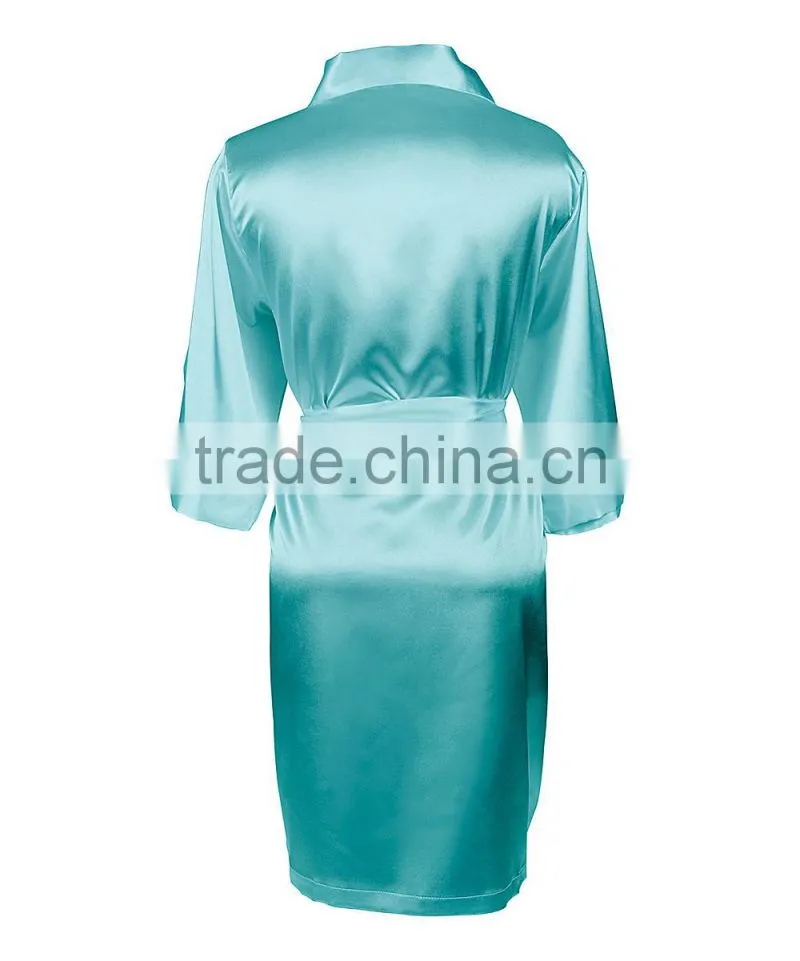 Customized Temptation Sexy Luxurious Robes Satin Silk Dreen Kimono Sleepwear Fashion Robe For Wedding Dress Honeymoon