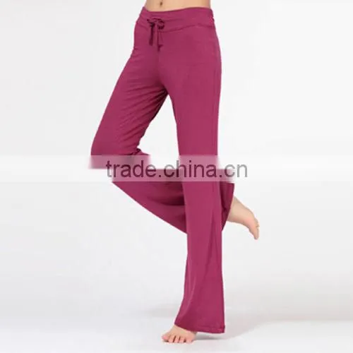 Womens Yoga Pant Trousers Cotton slimming Practise Pants Exercise Lounge Sports Long Pant