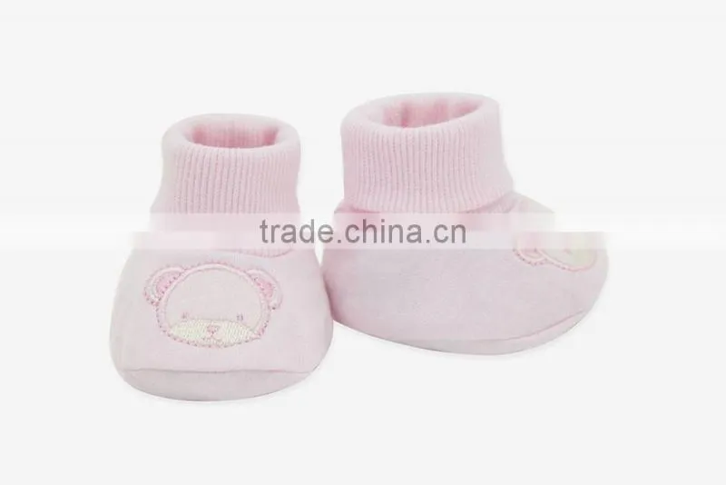 Wholesale Baby Product Lovely Beer Embroidered Organic Cotton Fancy Baby Sock