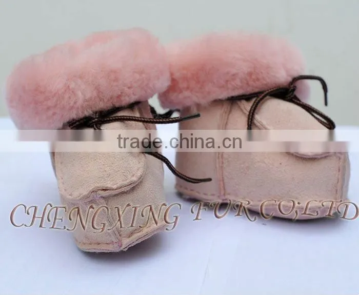 CX-SHOES-05 Genuine Sheared Sheep Skin Funny Baby
