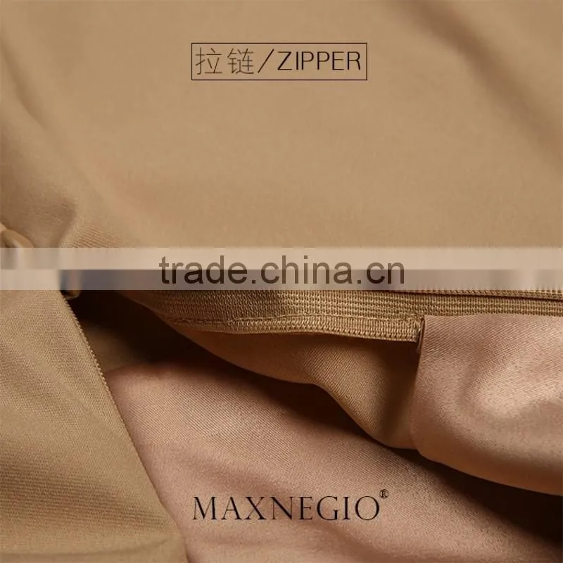 Latest design fashion contrast color ladies high quality elegant long sleeve and maxi evening dress 2016