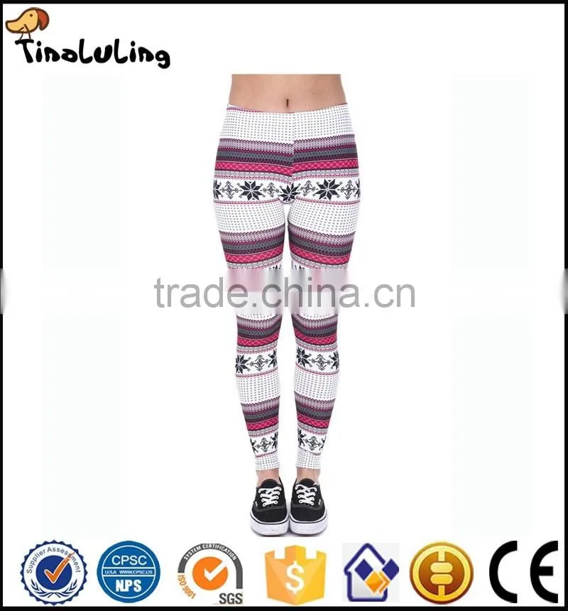 new arrival sublimated polyster spandex striped Legging customized design yoga pants wholesale