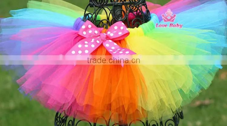 High quality colorful rainbow tutu skirt LBS5042201