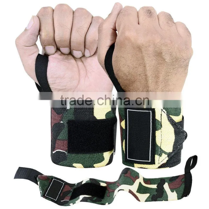 Pink camo Wrist wrap for weight lifting