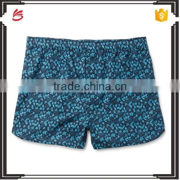 Fashion design printed mens swim brief printed swim shorts