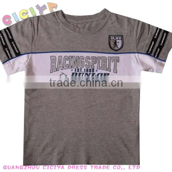 Stylish summer cotton boy t-shirt with printing ,teenage t-shirt