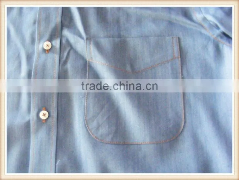 2016 CUSTOM men Elephant embroidered denim shirts