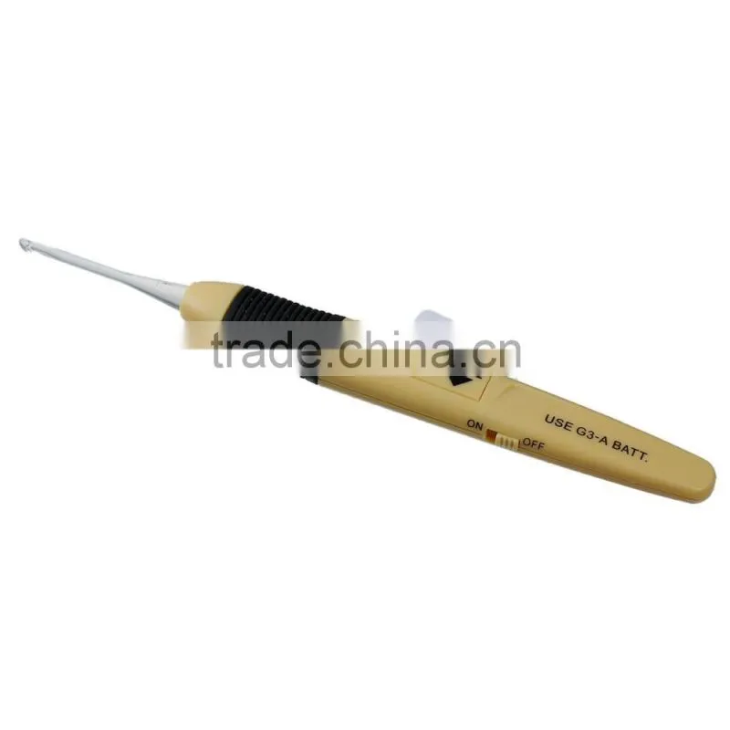 Custom C2.5mm 15.6x1.6cm Crochet Hook With Led Light