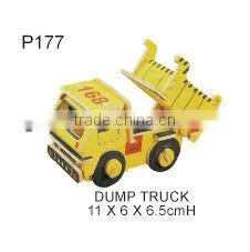 FOR KID - JEEP (P155) COLORED WOODEN PUZZLE