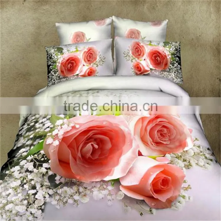 100% polyester microfiber printed bedspread,recycled polyester quilts bed spreads