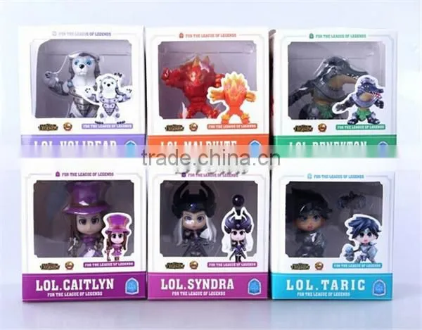SV-LOL014 HOT GAME LOL League of Legends action figure retail packing PVC toy LOL figure set 6pcs