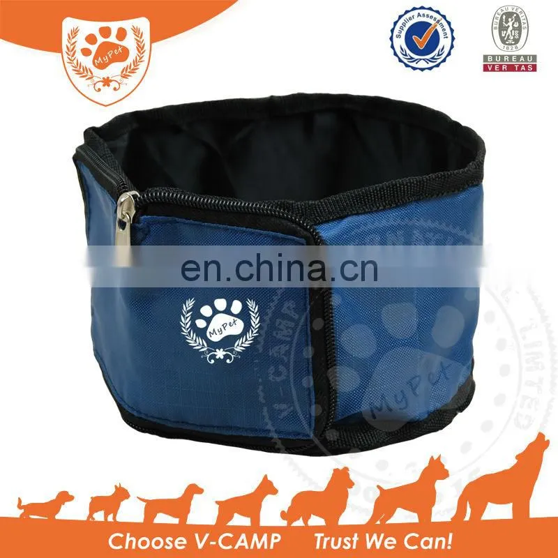 Polyester travel folding dog bowls