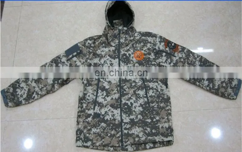OEM custom fashion high quality men camouflage softshell jacket