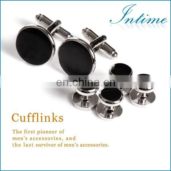 High Quality Luxurious Cuff Links Gifts Shirt Gold Cufflinks and Earrings Set for Couples