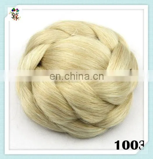 Blonde Dome Scrunchy Bun Clip Synthetic Hair Pieces HPC-0159