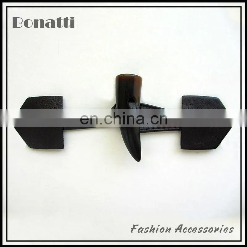 coat metal buckle leather toggle button