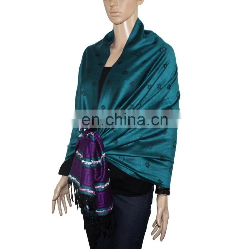Factory directly pashmina shawl in tassel shawl for women