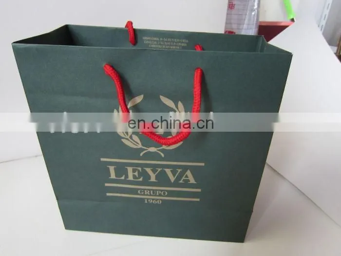 Cheap glossy white shopping paper bag