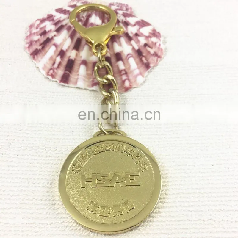 Customized gold metal keychains