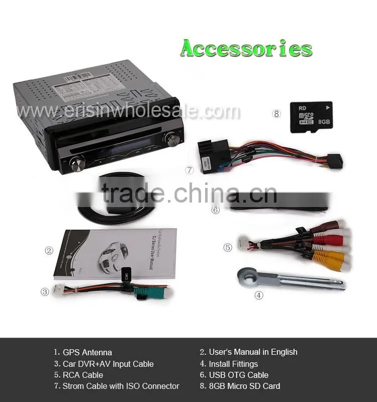 Erisin ES1088M 7 inch 1 Din Win8 UI All-In-One Car Multimedia Player with GPS